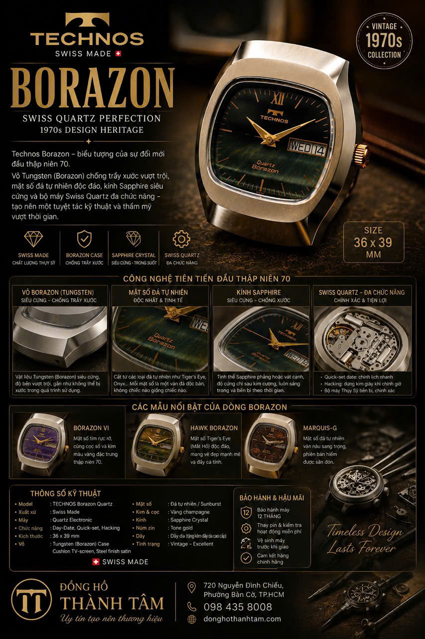 Technos borazon - Thành Tâm Watch