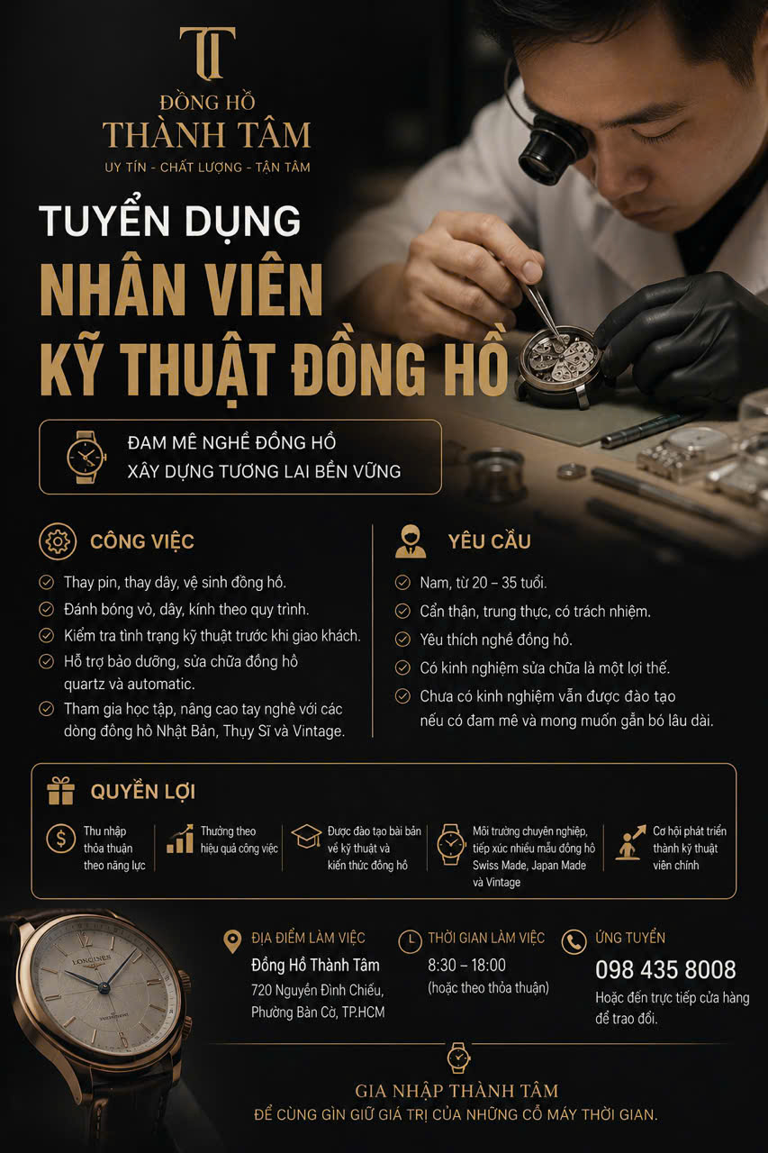 Tuyển dụng - Thành Tâm Watch